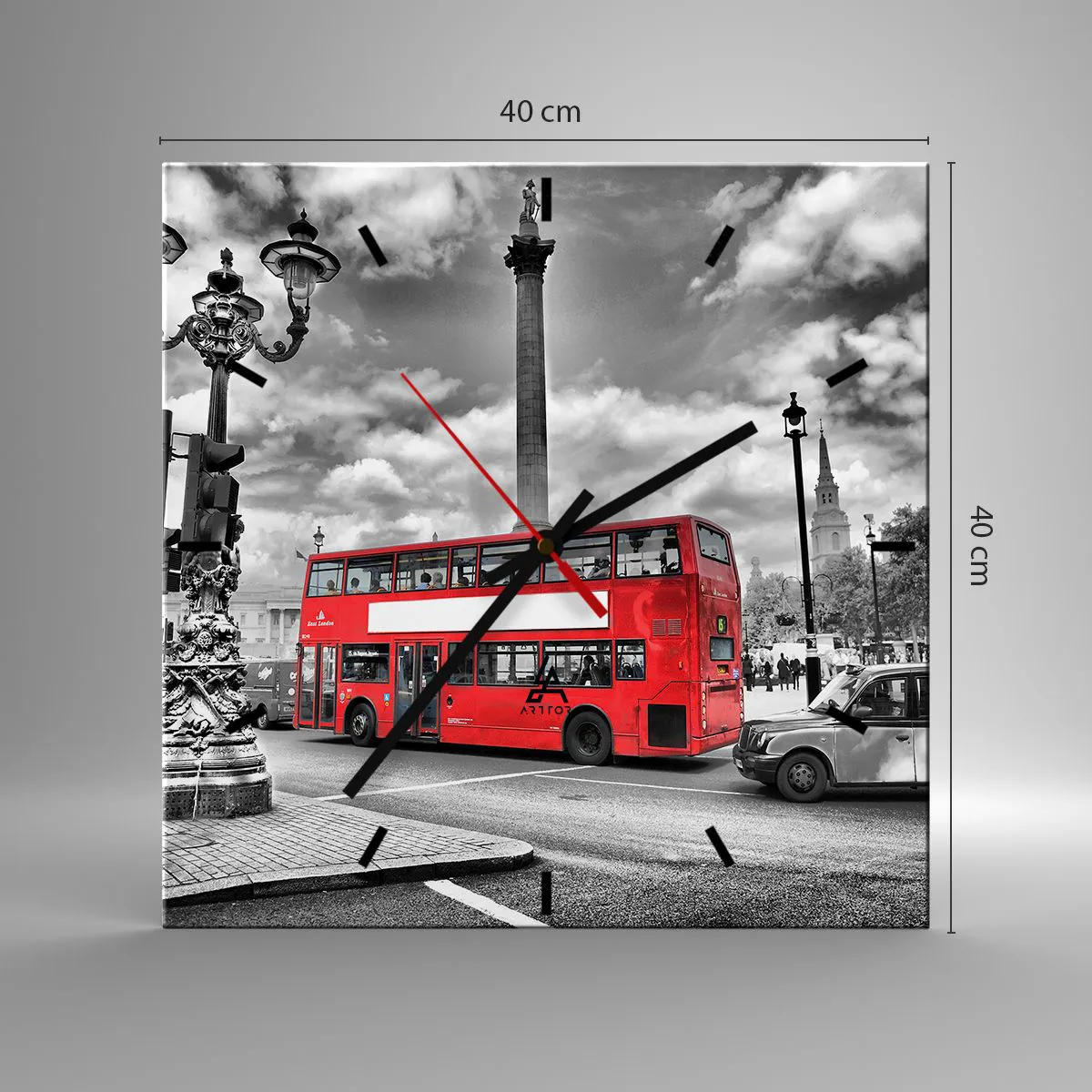 Wanduhr - Glasuhr - Der wahre Blutkreislauf der Stadt - 40x40 cm