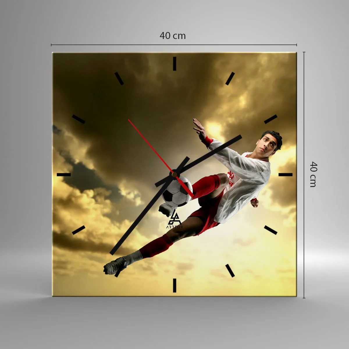 Nástěnné hodiny - Fotbalové nebe - 40x40 cm