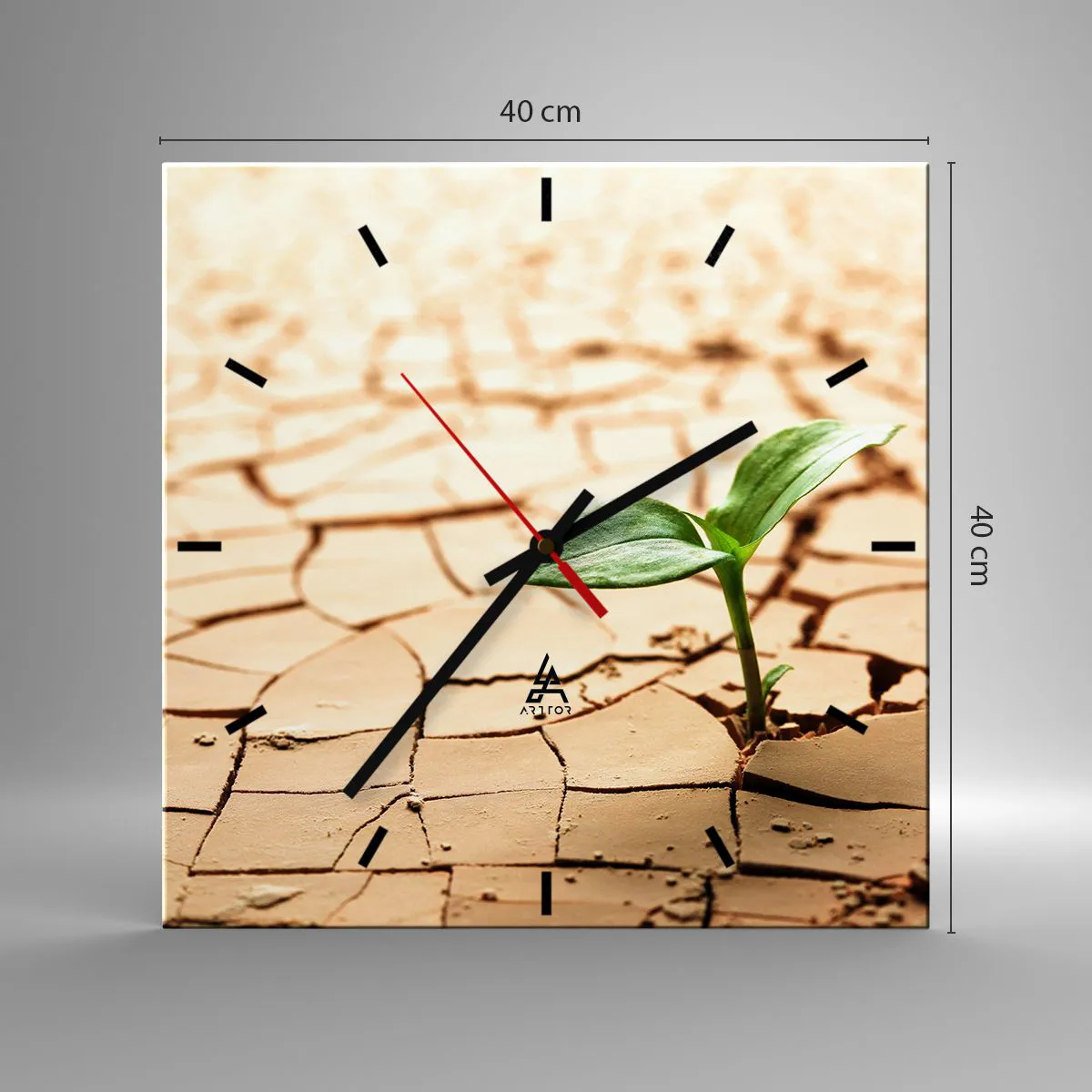 Falióra, Óra - Az élet fékezhetetlen ereje - 40x40 cm