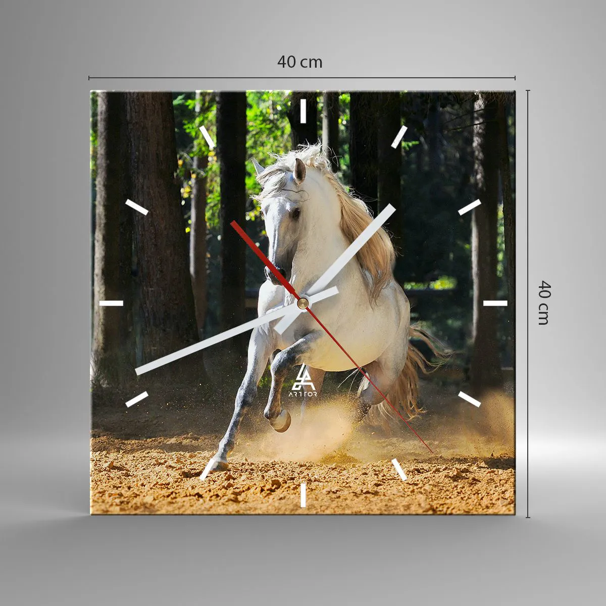 Ceas de perete - Ceas pe sticlă - Ca într-un roman fantastic - 40x40 cm