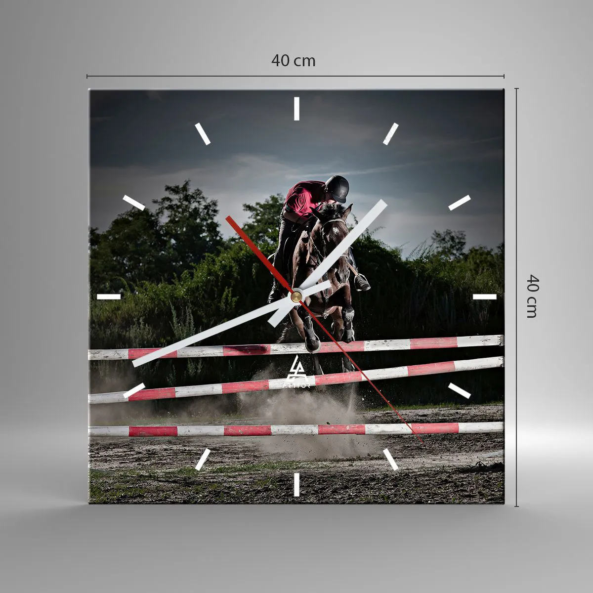 Wall clock - Clock on glass - Together for Victory - 40x40 cm