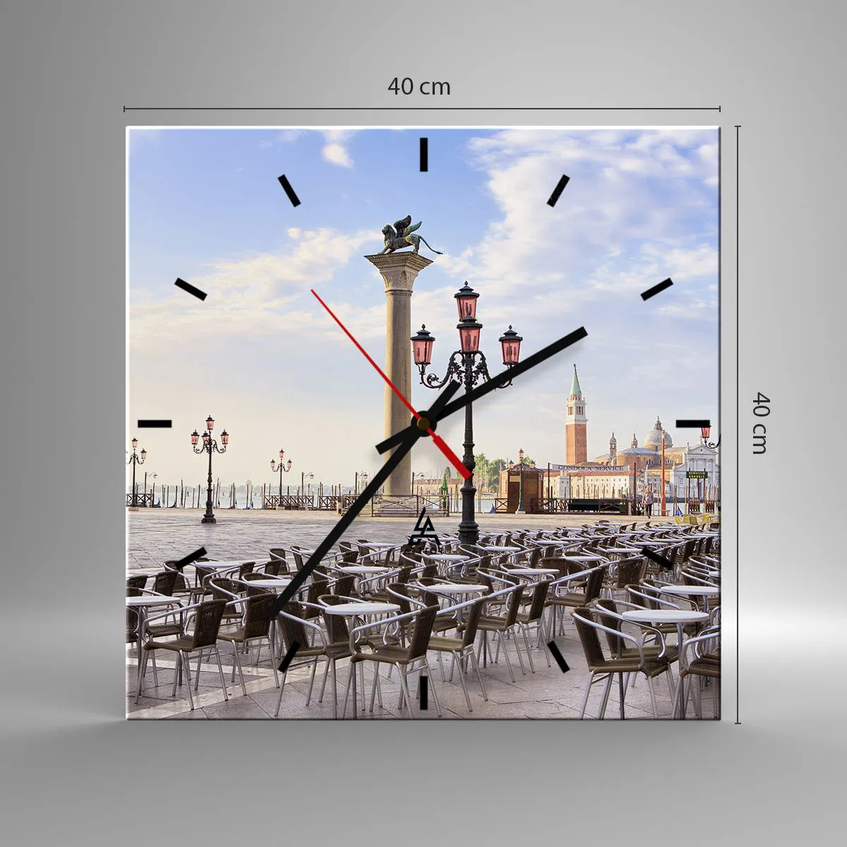 Reloj de pared - Reloj de vidrio - Vamos, todo está listo - 40x40 cm