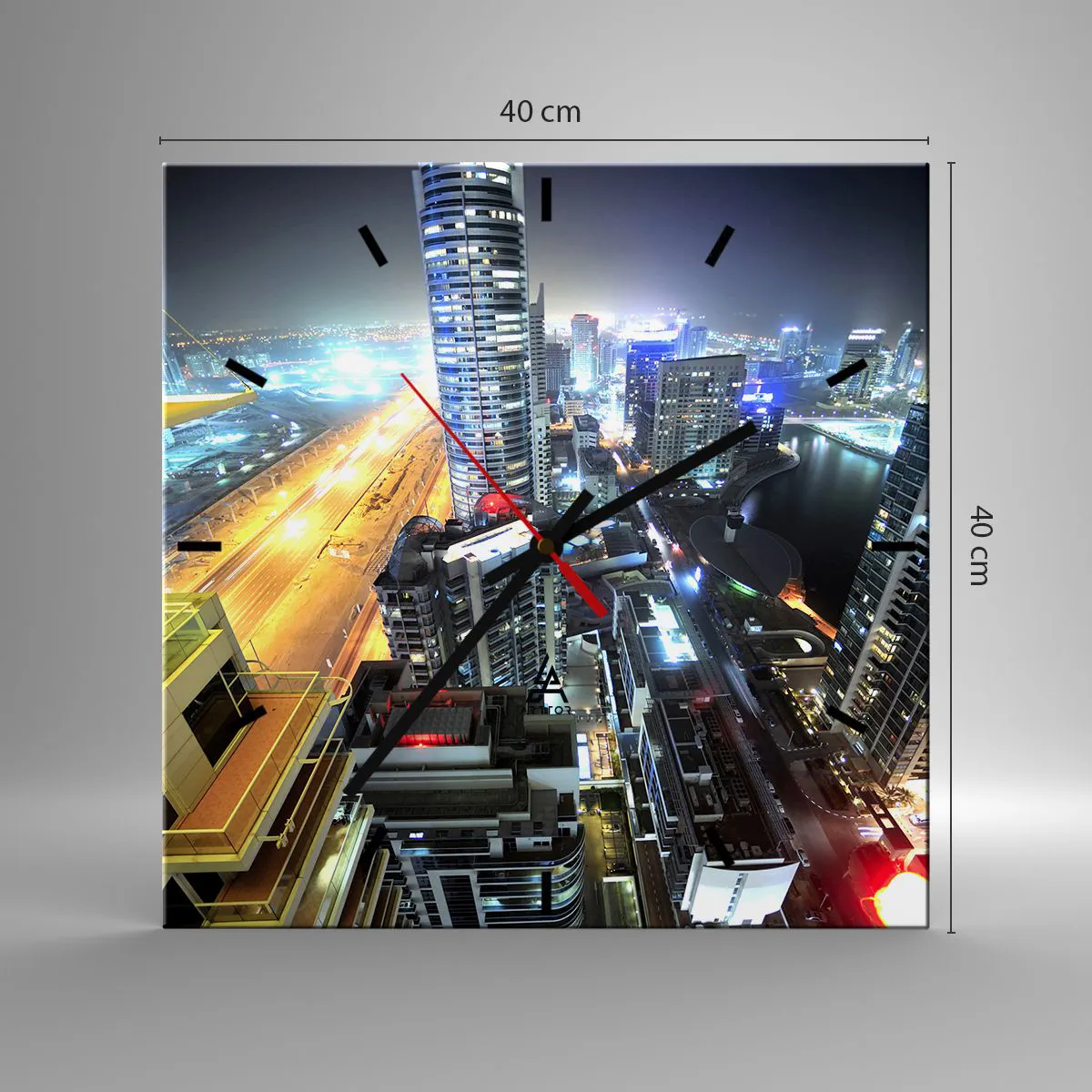 Wanduhr - Glasuhr - Ein Wunder in der Wüste - 40x40 cm