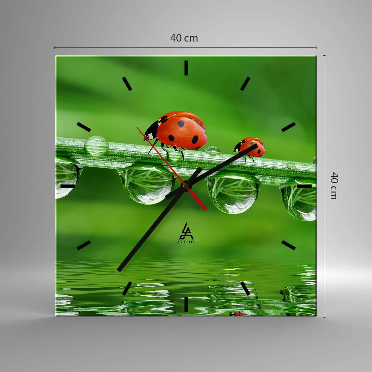 Zegar ścienny - W drodze całe lato - 40x40 cm