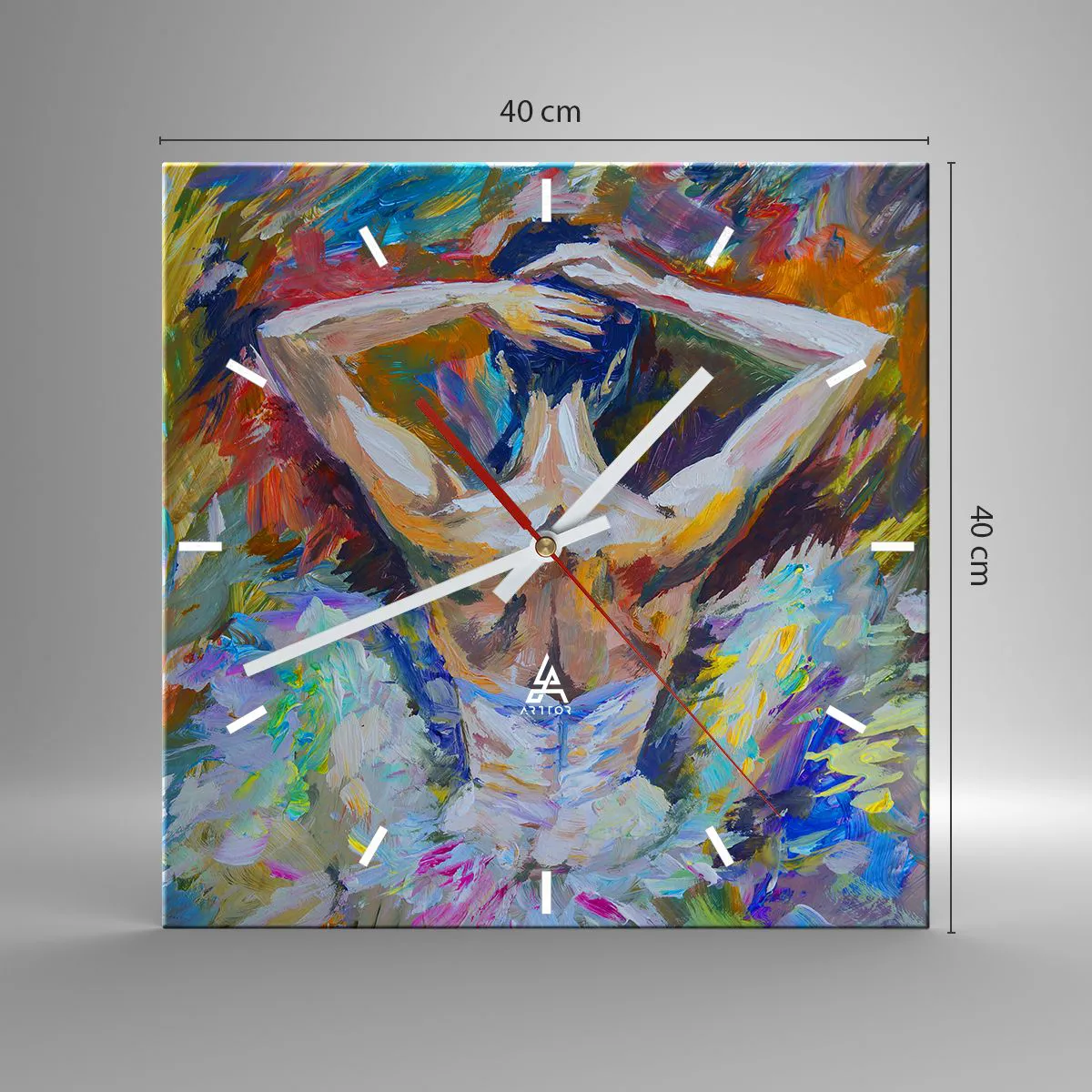 Ceas de perete - Ceas pe sticlă - Ar putea fi orice - 40x40 cm