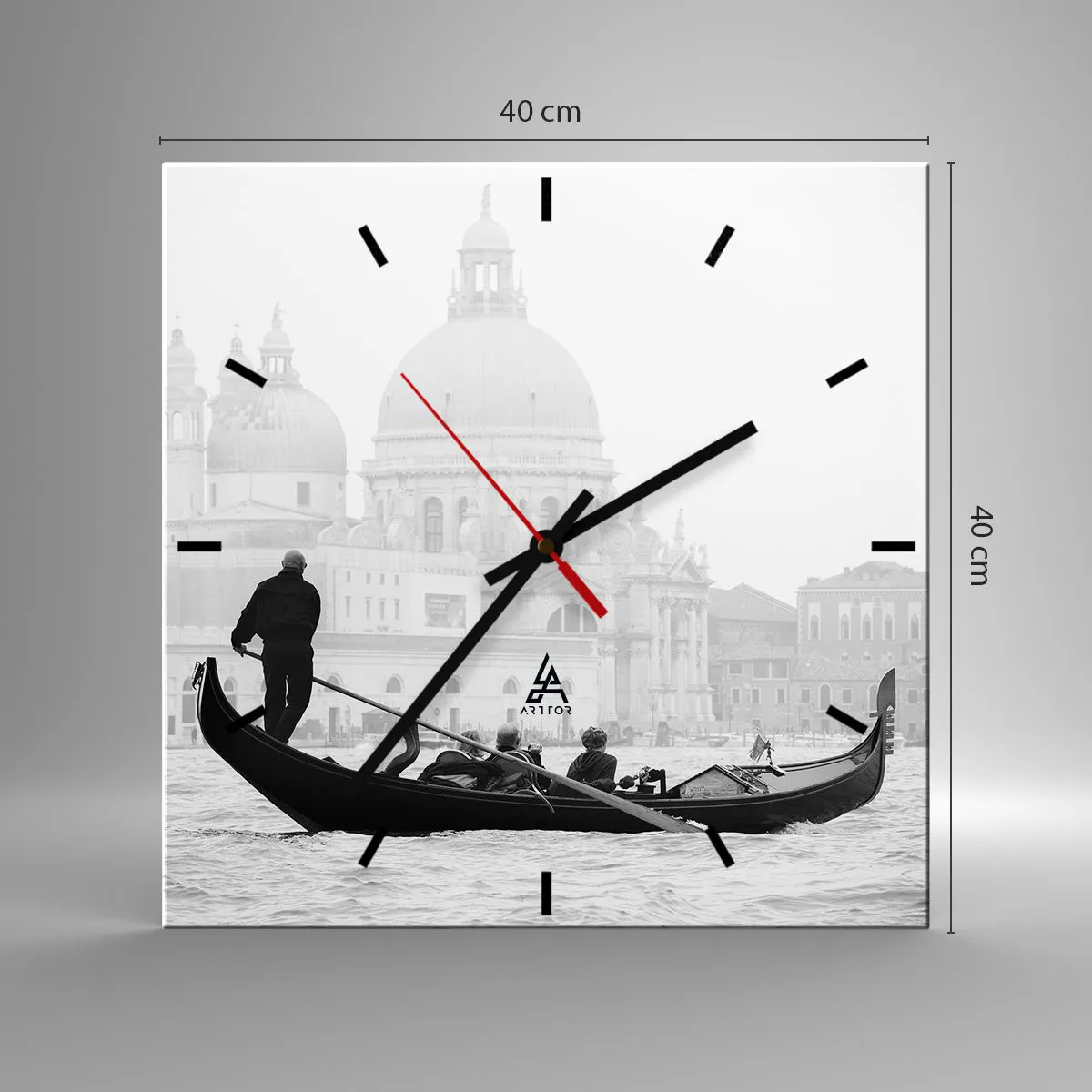 Ceas de perete - Ceas pe sticlă - O călătorie la sursa frumuseții - 40x40 cm