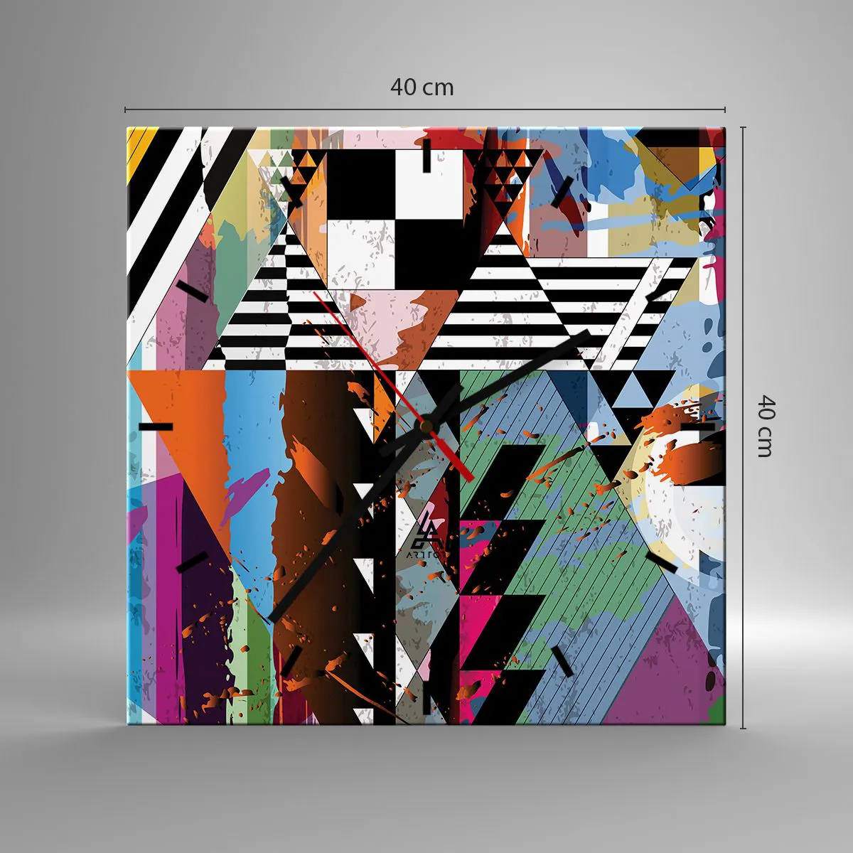 Falióra, Óra - Geometrikus és organikus - 40x40 cm