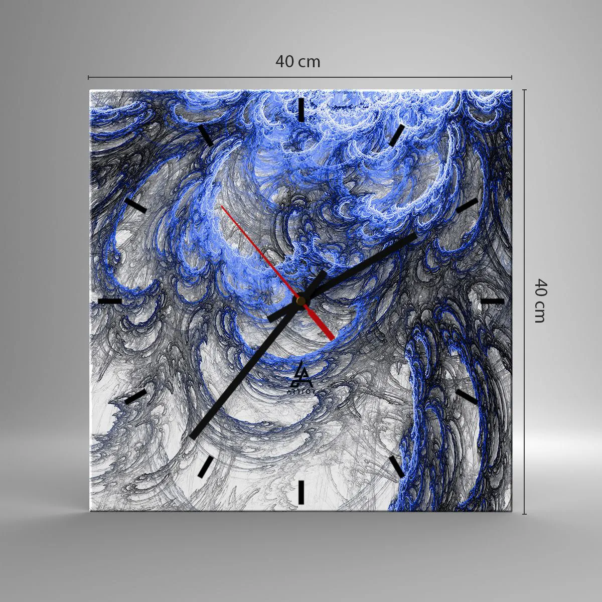 Wanduhr - Glasuhr - Die Geburt einer Welle - 40x40 cm