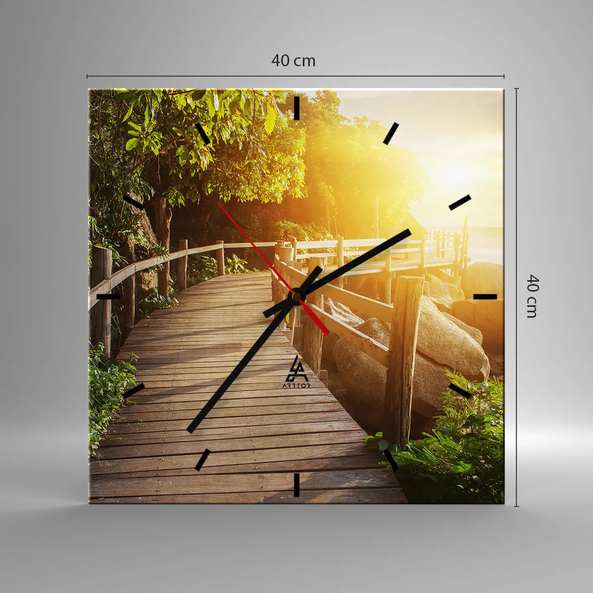 Wanduhr - Glasuhr - Noch eine Wendung, ein weiteres Wunder - 40x40 cm