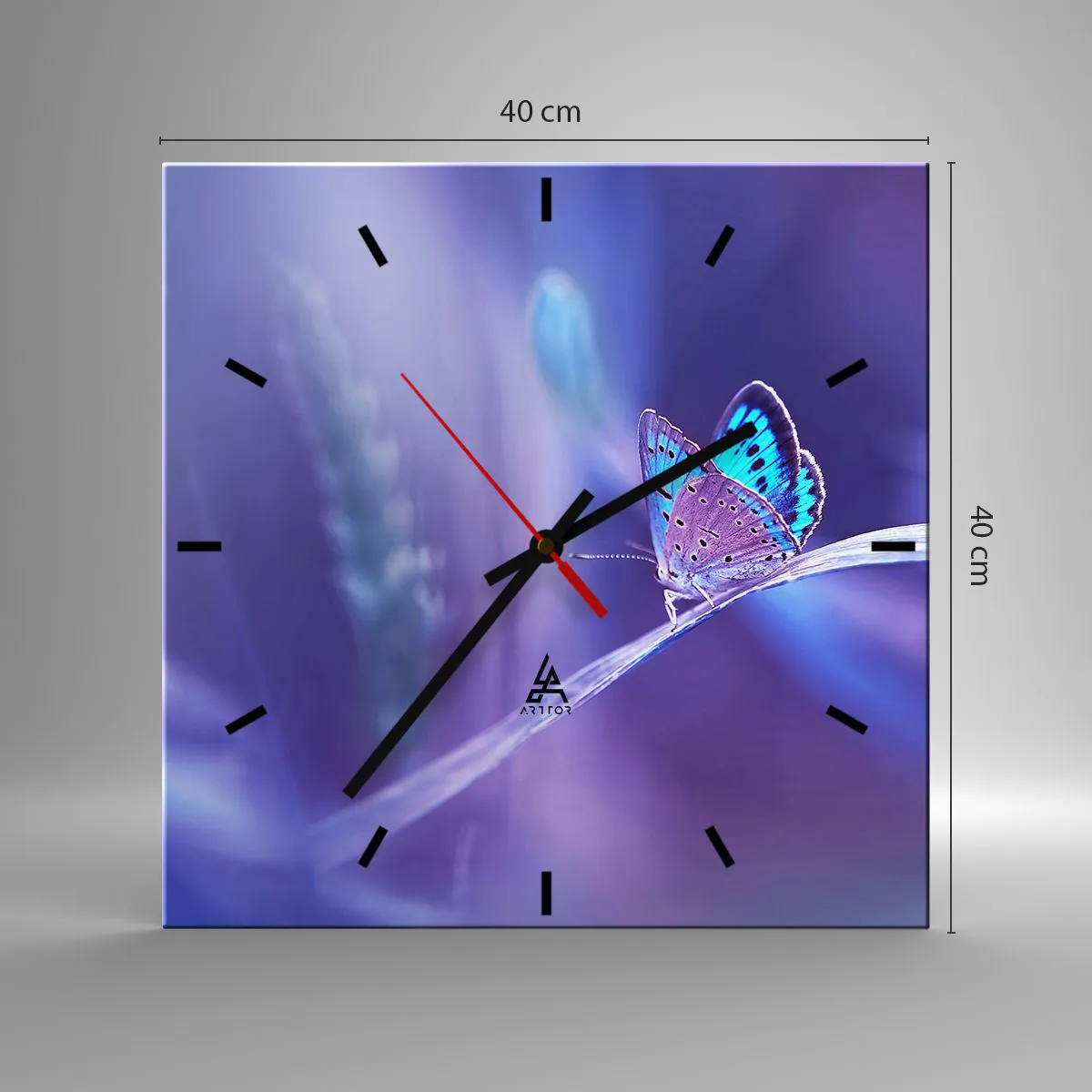 Reloj de pared - Reloj de vidrio - Una joya de la naturaleza - 40x40 cm