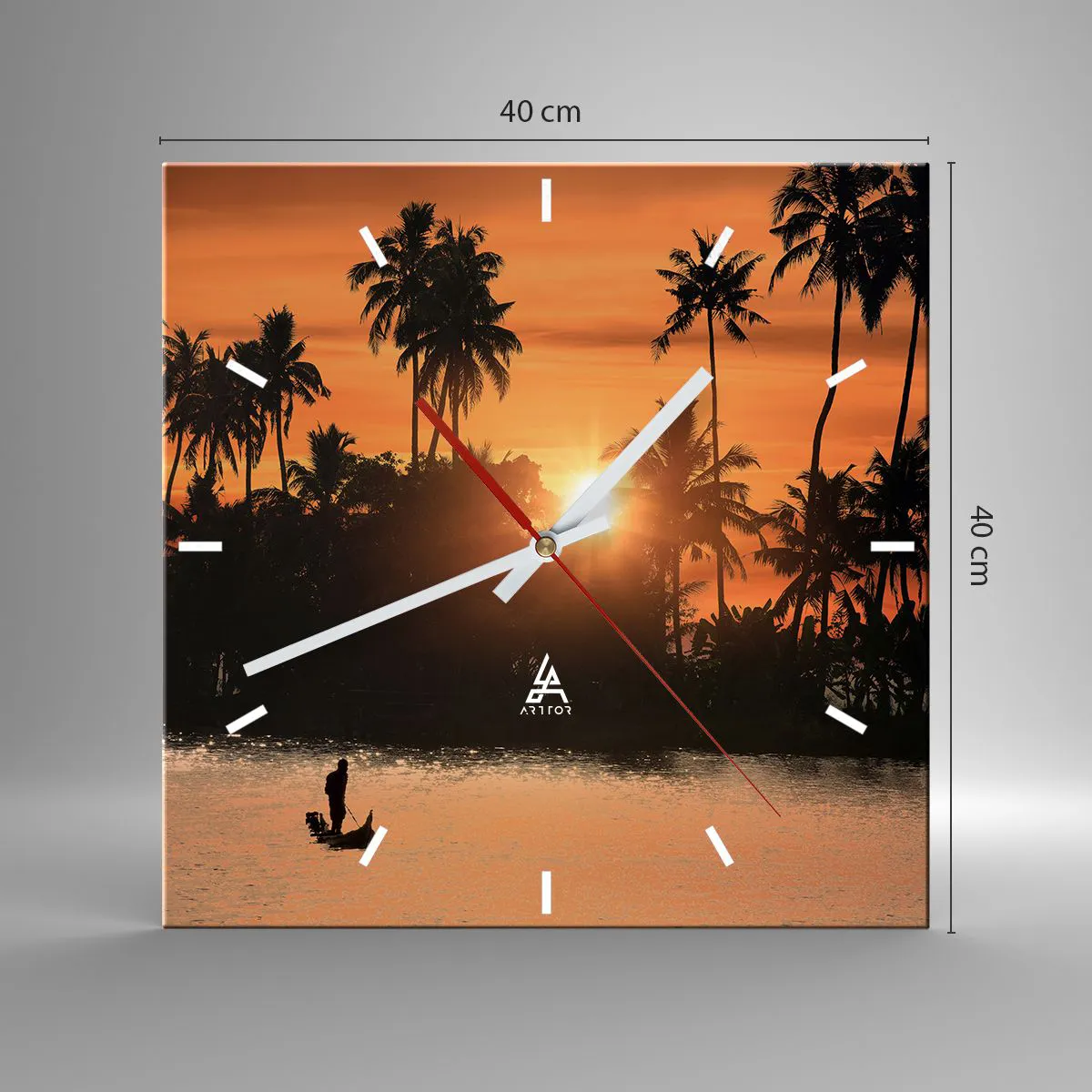 Orologio da parete - Orologio in Vetro - Il tempo del riposo - 40x40 cm