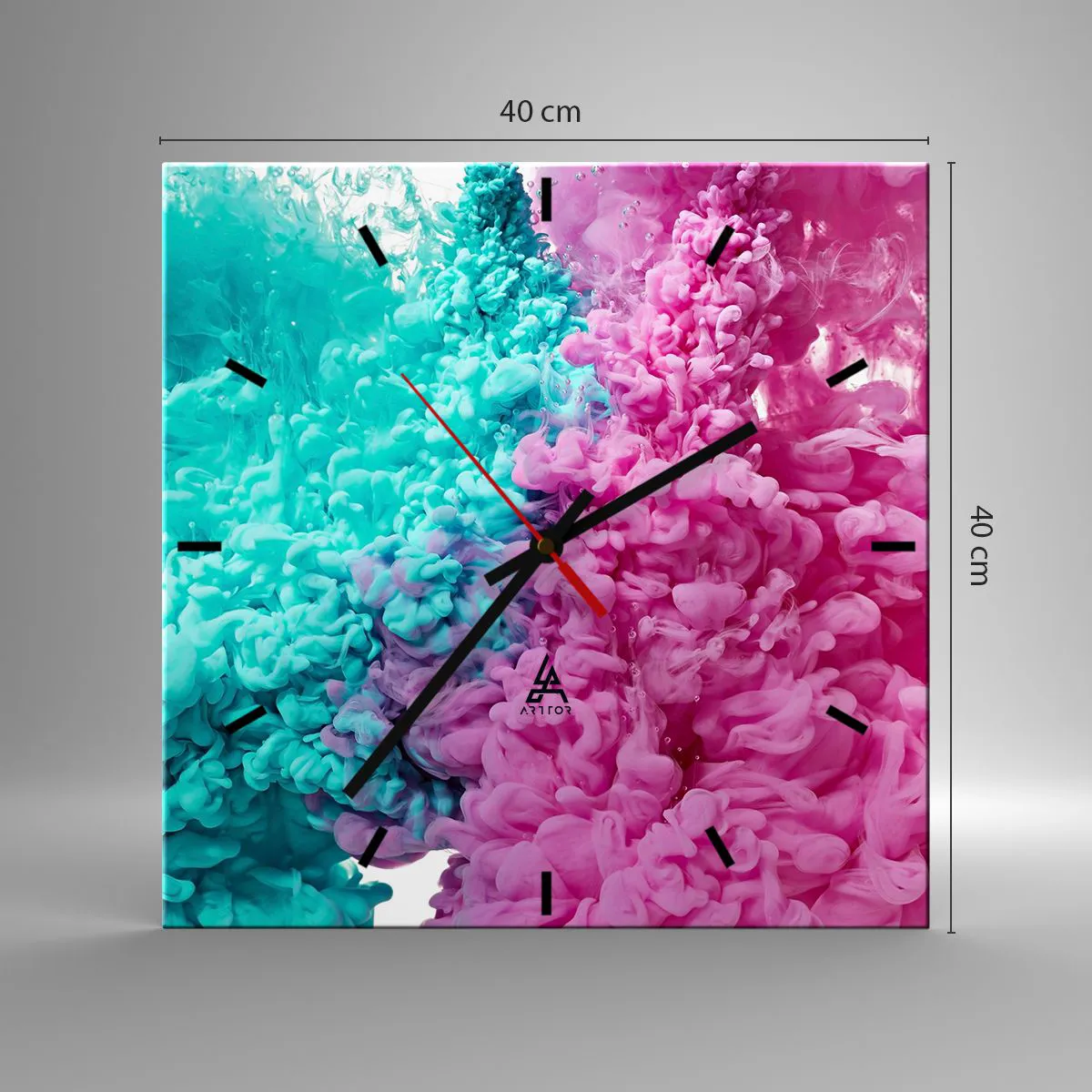 Orologio da parete - Orologio in Vetro - Scontro decisivo - 40x40 cm