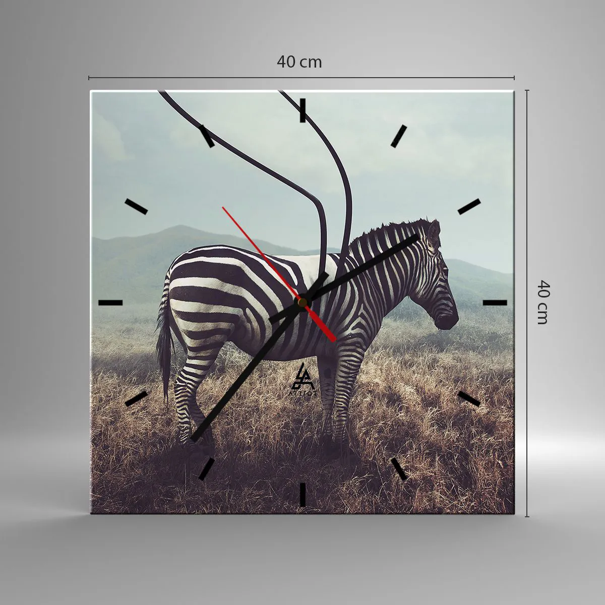 Ceas de perete - Ceas pe sticlă - Atenție! Defecțiune - 40x40 cm