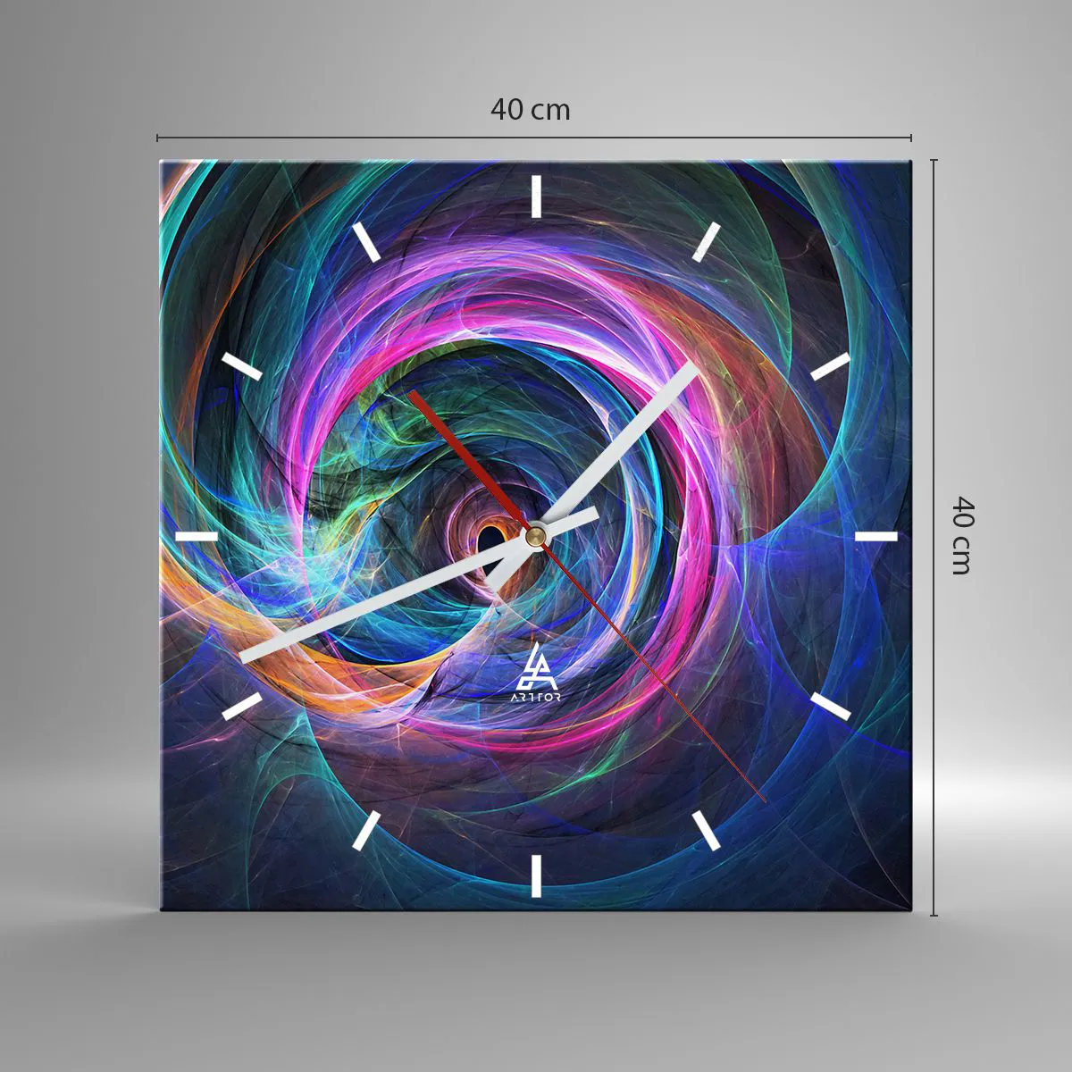 Ceas de perete - Ceas pe sticlă - Unde mă vei duce? - 40x40 cm