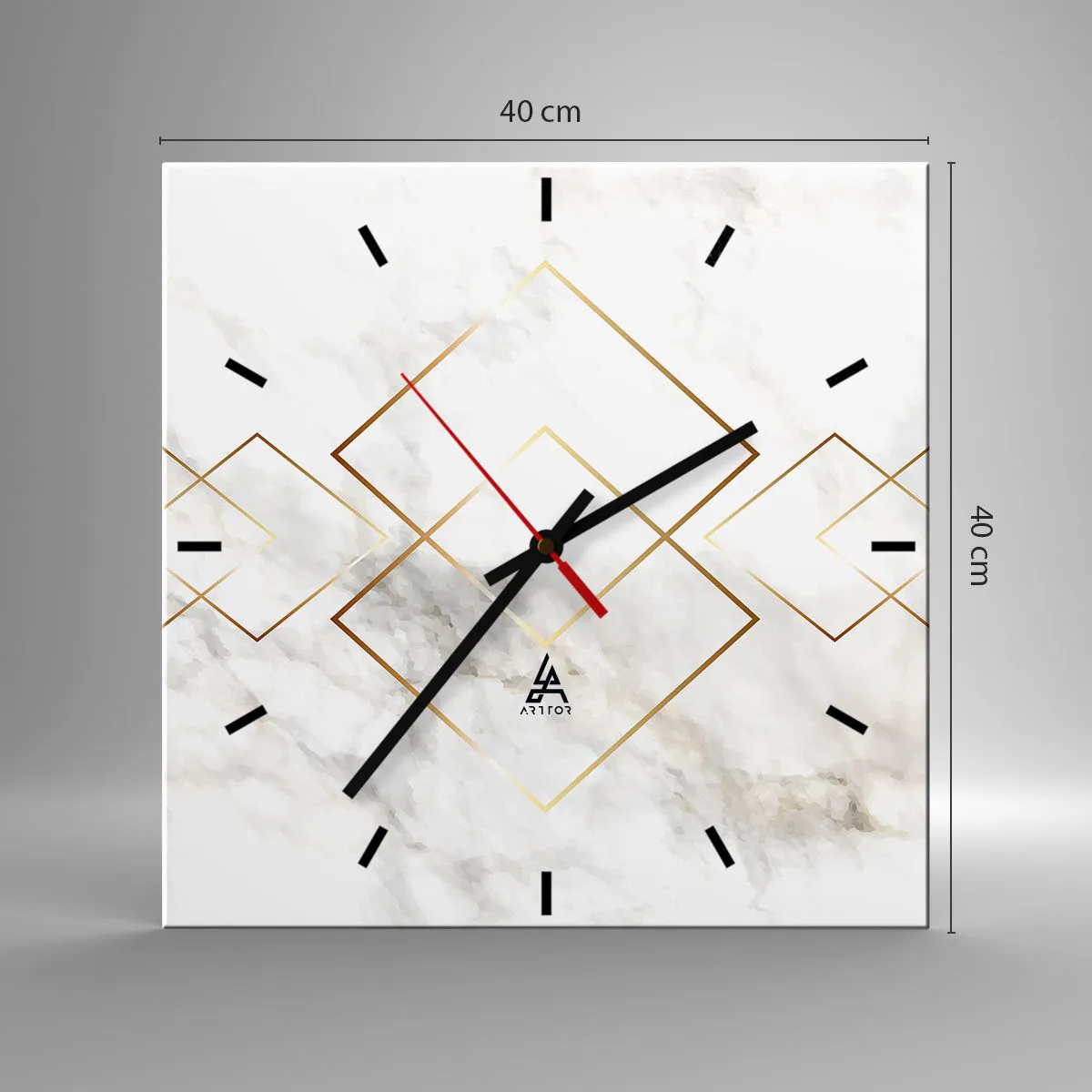 Relógio de parede - Relógio em vidro - Vista ao infinito - 40x40 cm