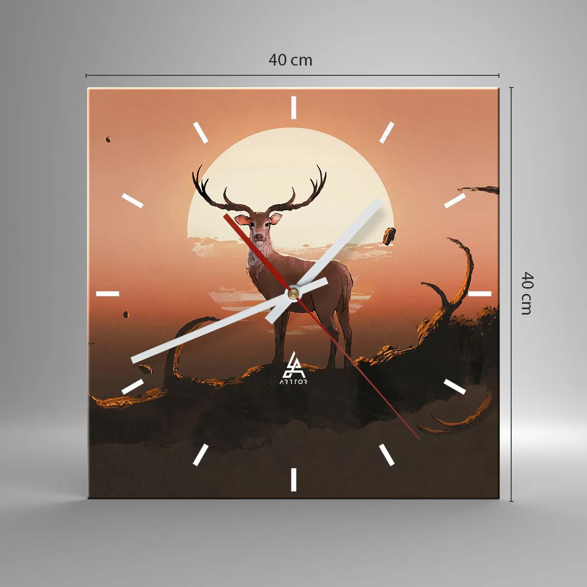 Relógio de parede - Relógio em vidro - Esta noite é diferente de qualquer outra - 40x40 cm