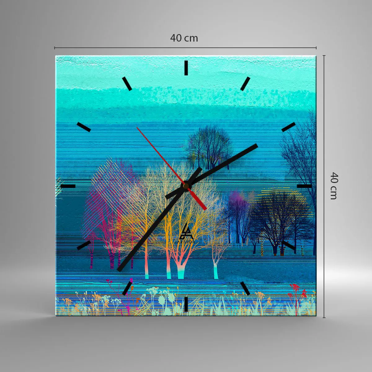 Nástěnné hodiny - Fantastická krajina - 40x40 cm