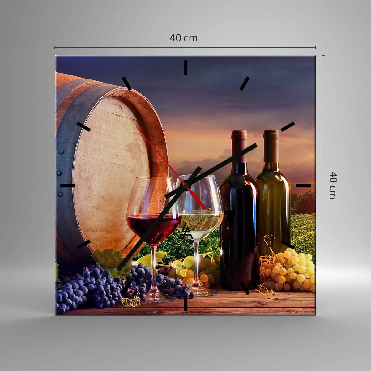 Nástěnné hodiny - Tady má život chuť - 40x40 cm