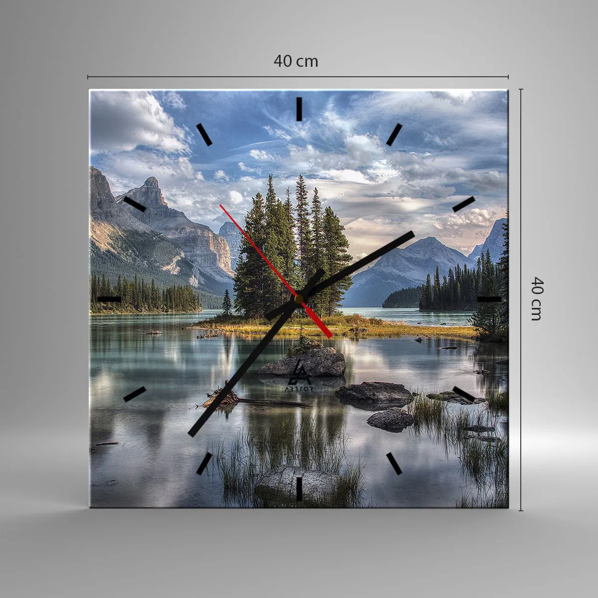 Wanduhr - Glasuhr - An dem tollen und sauberen Wasser ... - 40x40 cm