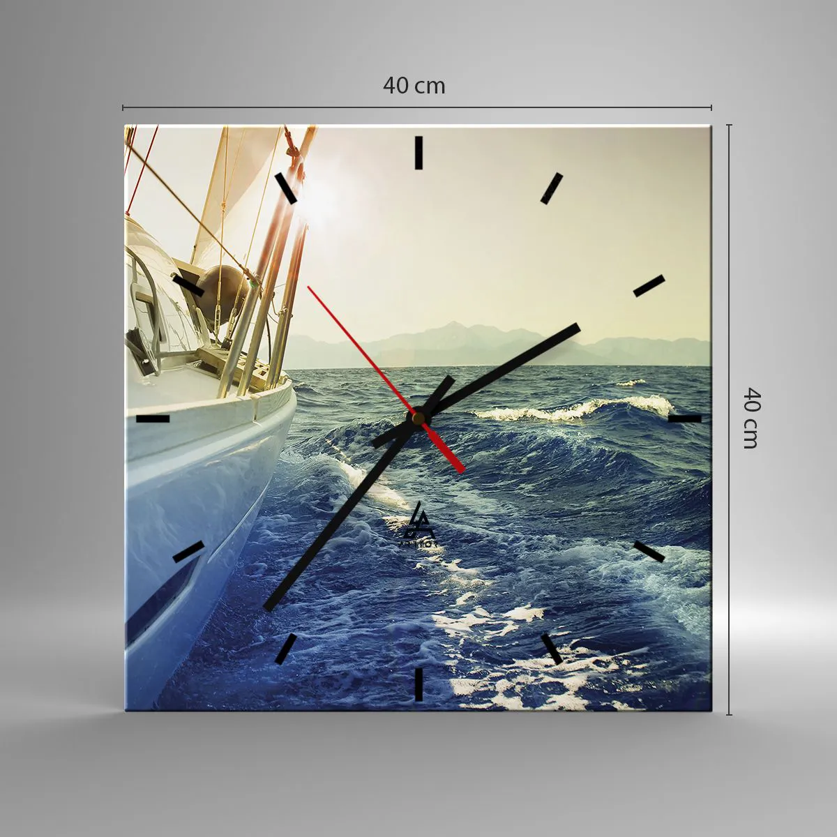 Ceas de perete - Ceas pe sticlă - După aventură - 40x40 cm