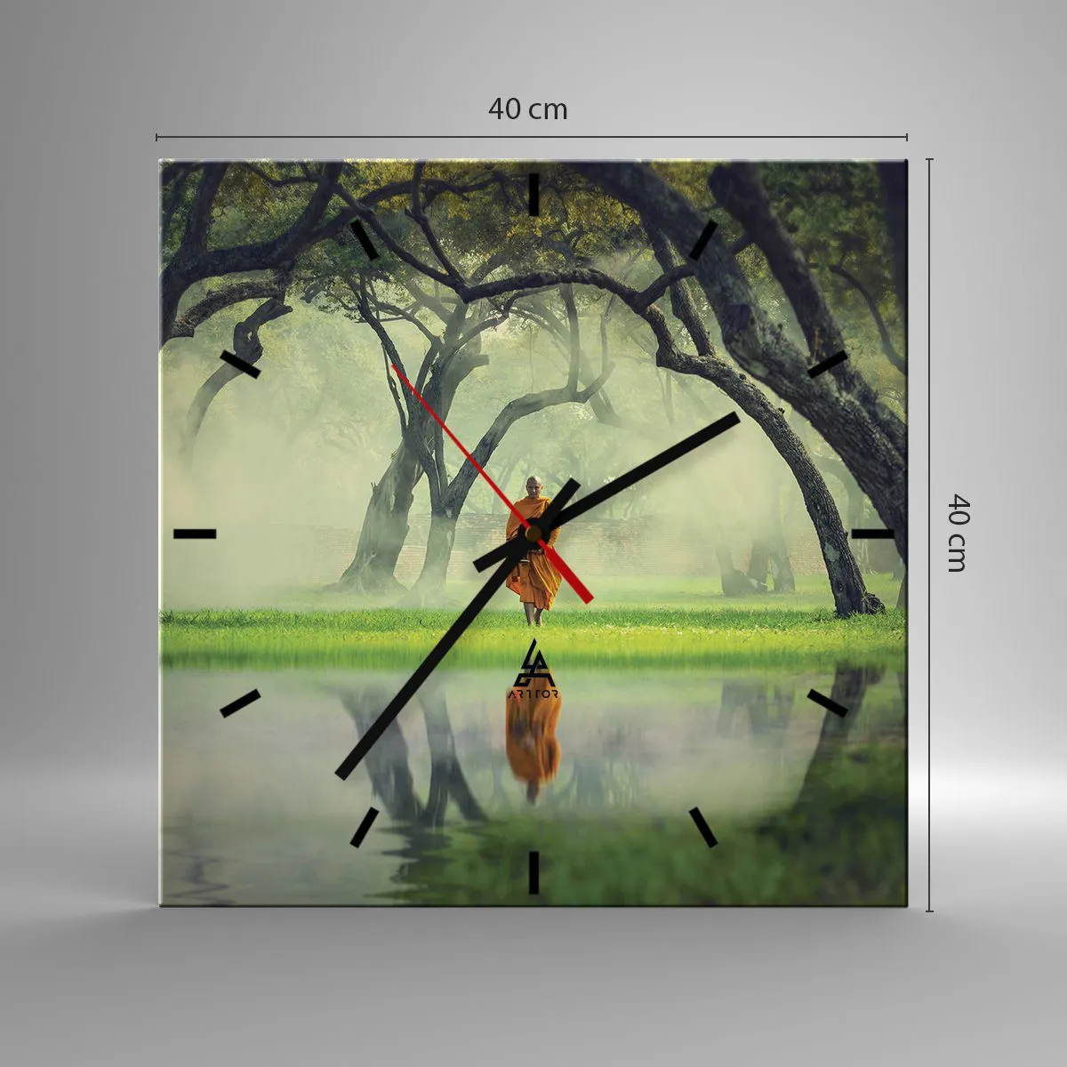 Vægur, Uret - På vej mod oplysning - 40x40 cm