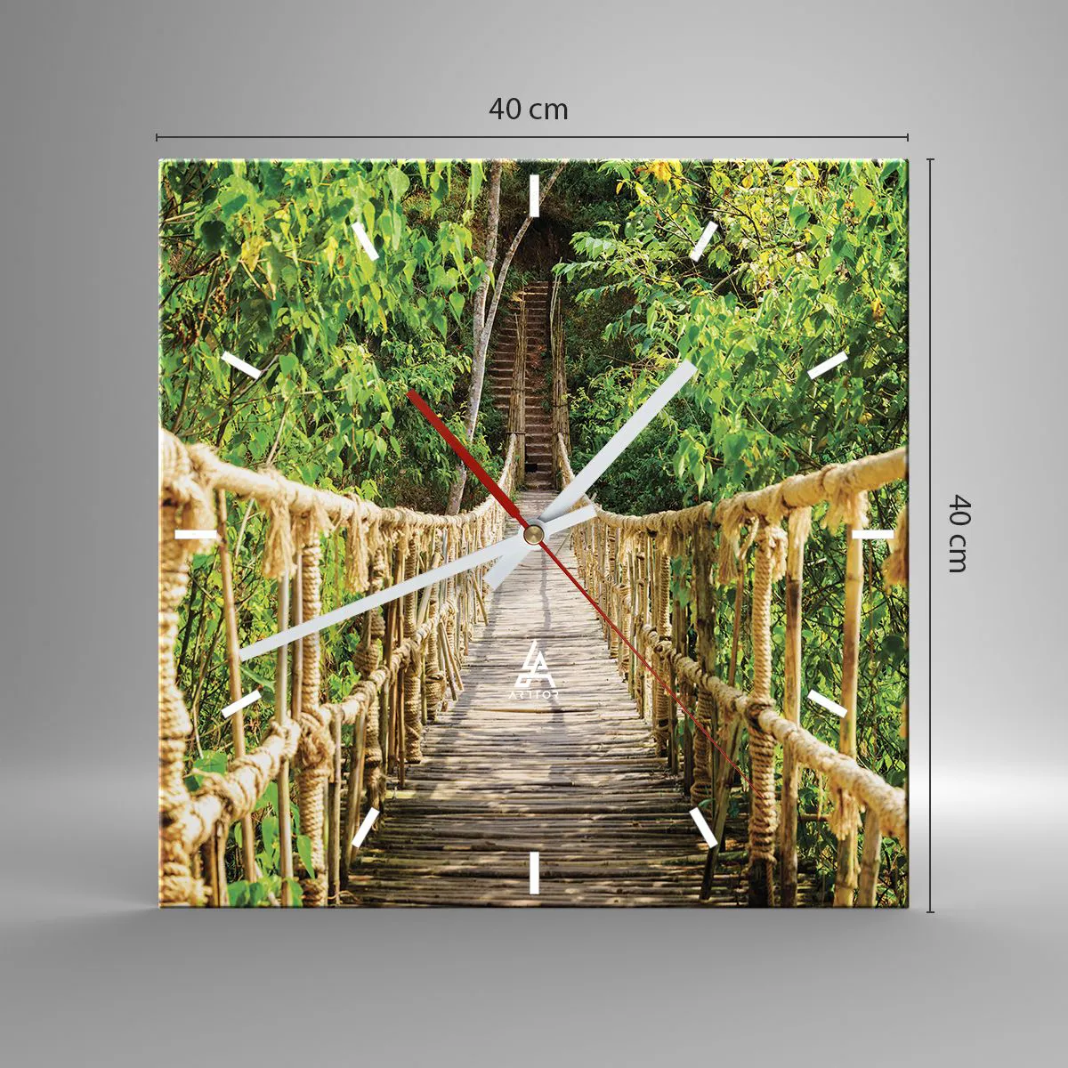 Horloge murale - Pendule murale - Suspendu dans la nature - 40x40 cm