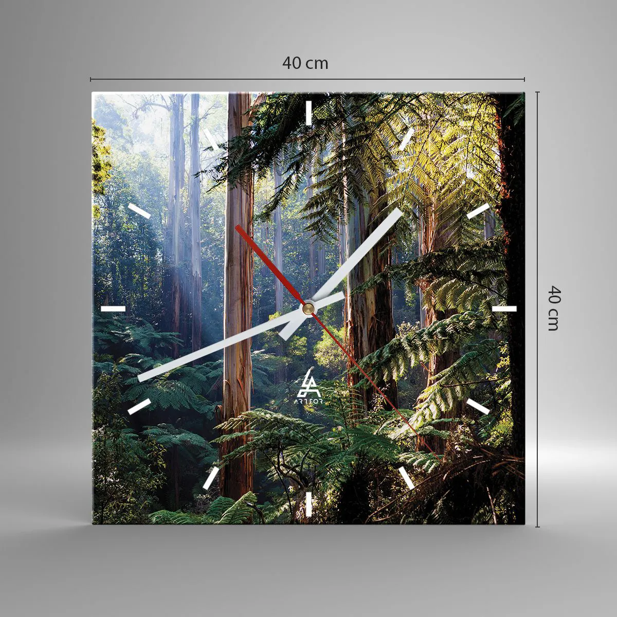 Zegar ścienny - Baśń lasu - 40x40 cm