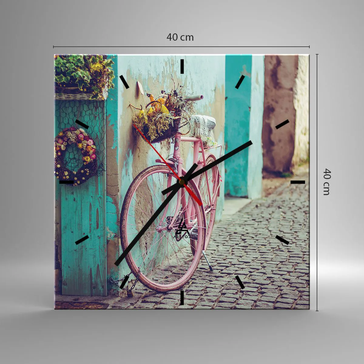 Ceas de perete - Ceas pe sticlă - Mă întorc imediat - 40x40 cm