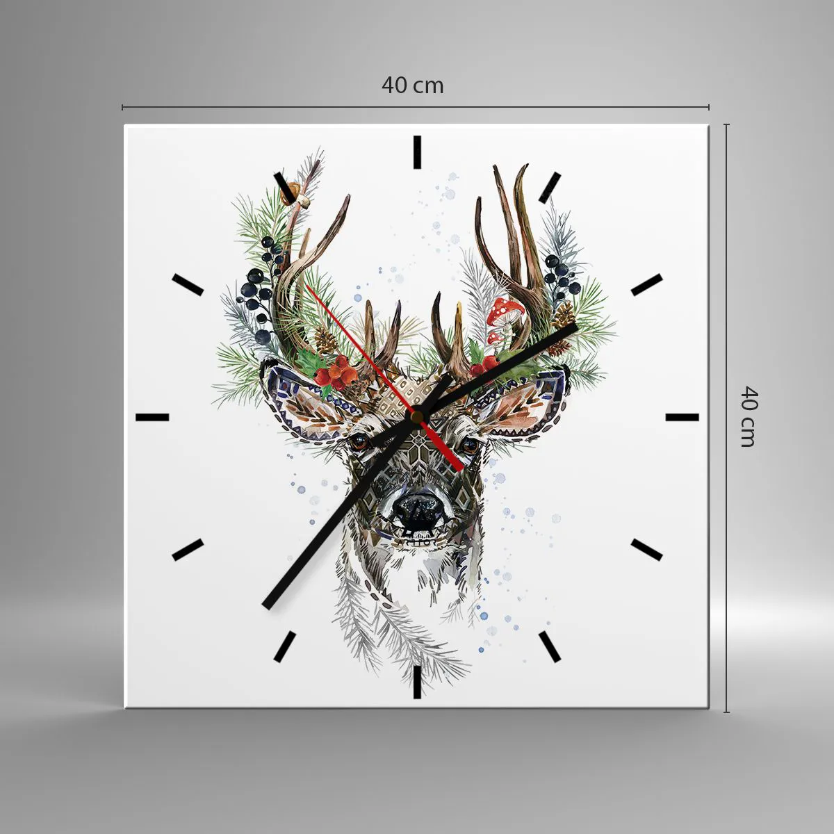 Wandklok - Klok - In een feestelijk gewaad - 40x40 cm