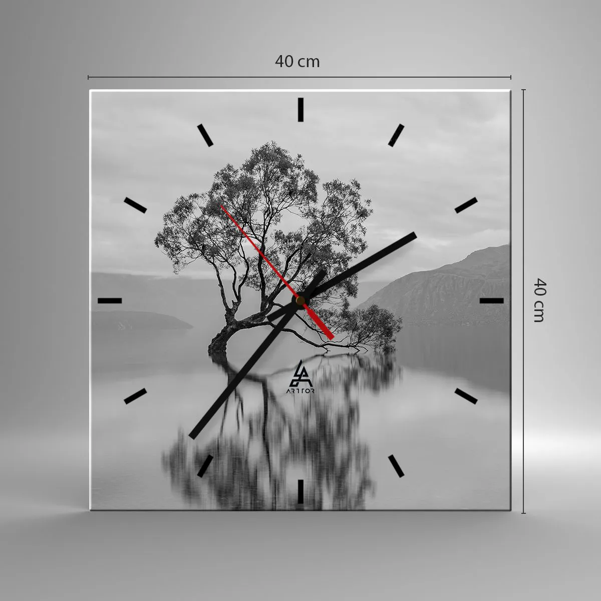 Wanduhr - Glasuhr - Es gibt so ein Land - 40x40 cm