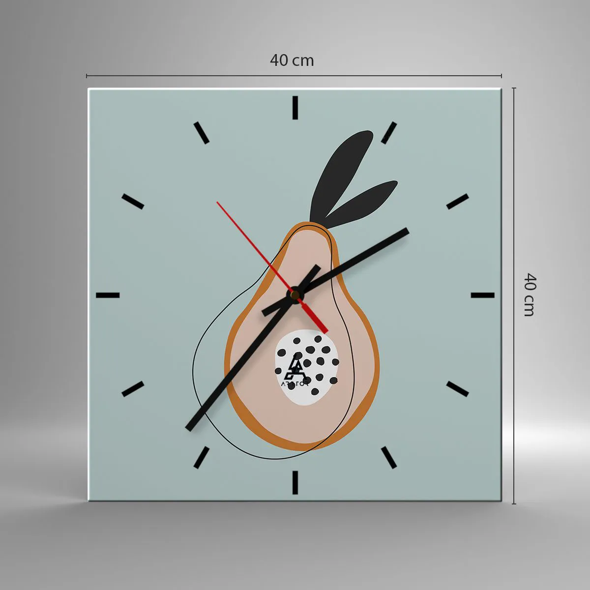 Ceas de perete - Ceas pe sticlă - Pătrunzând în natura lucrurilor - 40x40 cm