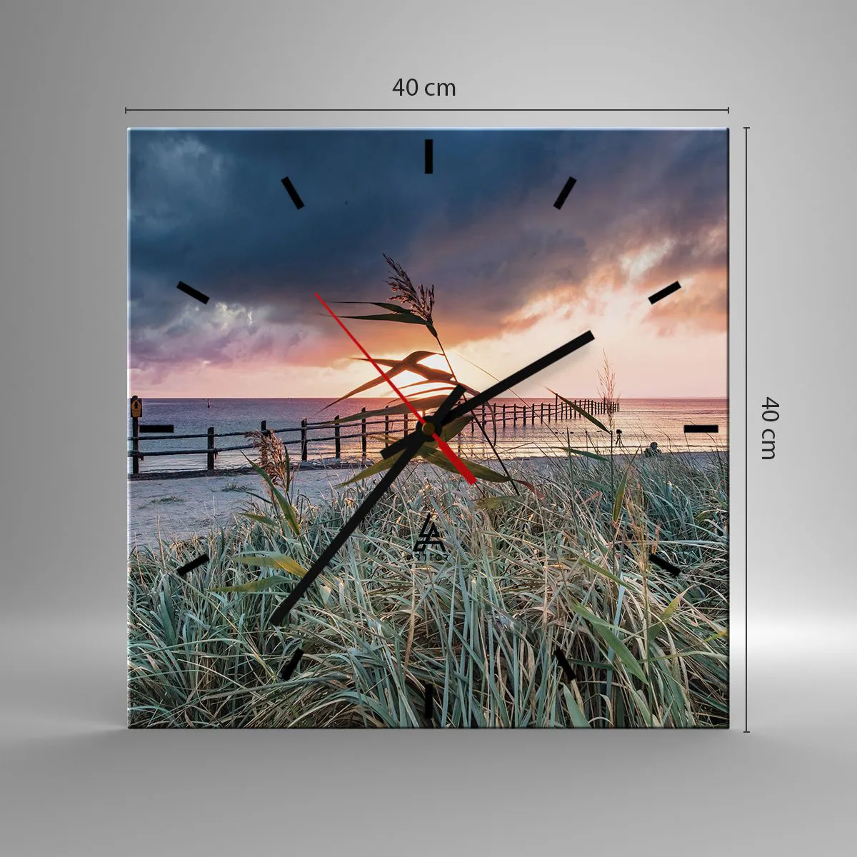 Wall clock - Clock on glass - Not Gone with the Wind - 40x40 cm