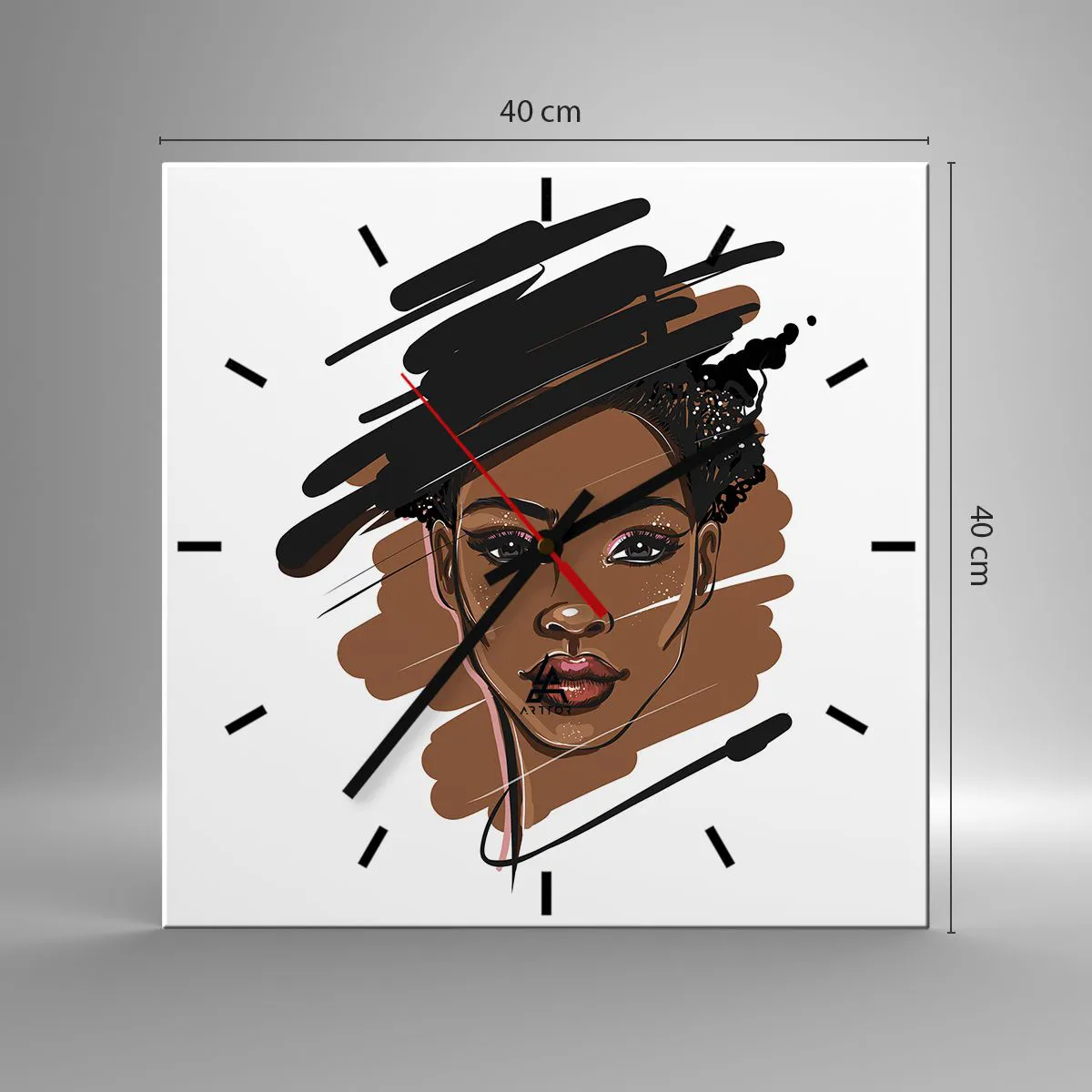 Wanduhr - Glasuhr - Süß wie Schokolade - 40x40 cm