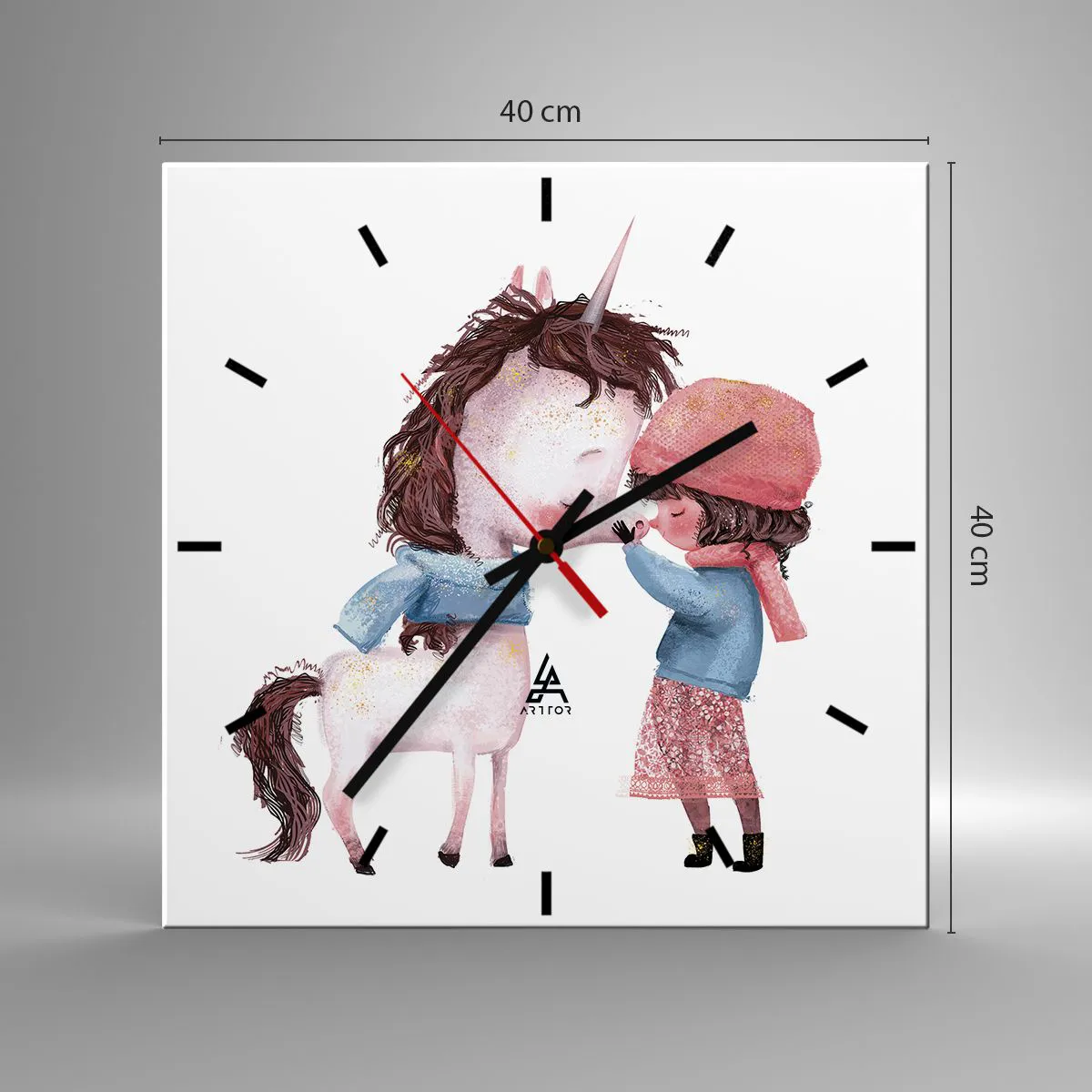 Reloj de pared - Reloj de vidrio - Un cuento de invierno - 40x40 cm