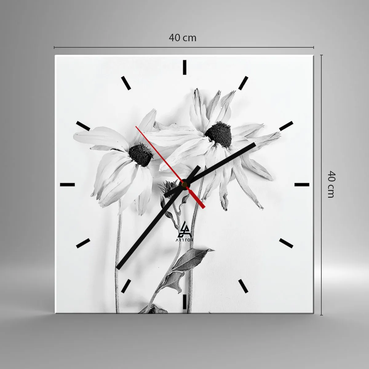 Nástenné hodiny - Nikto nechce byť sám - 40x40 cm