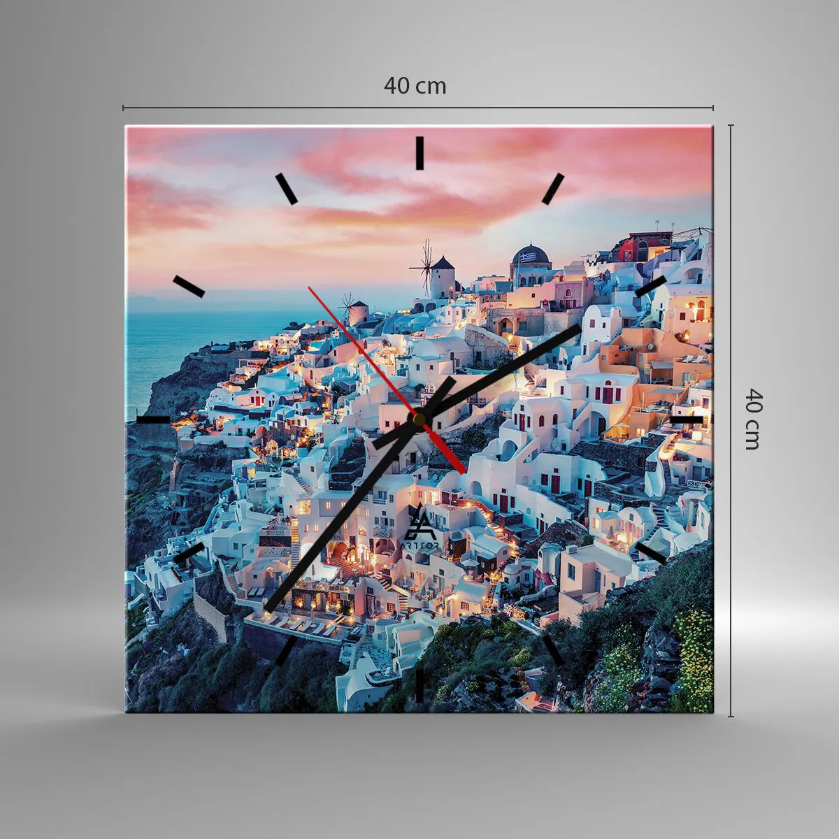 Nástěnné hodiny - Tvoje tlustá řecká dovolená - 40x40 cm