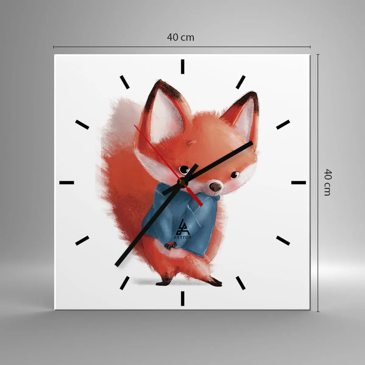 Wanduhr - Glasuhr - Steht mir das gut? - 40x40 cm