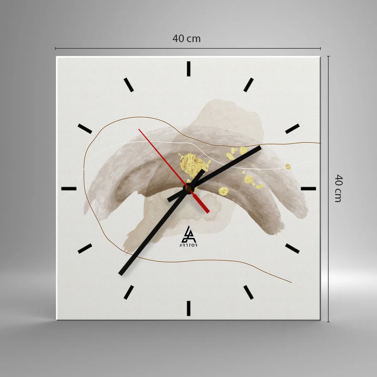 Relógio de parede - Relógio em vidro - Encontrado no espaço - 40x40 cm