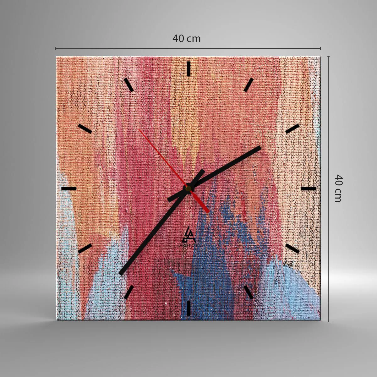 Orologio da parete - Orologio in Vetro - Colando con l'arcobaleno - 40x40 cm