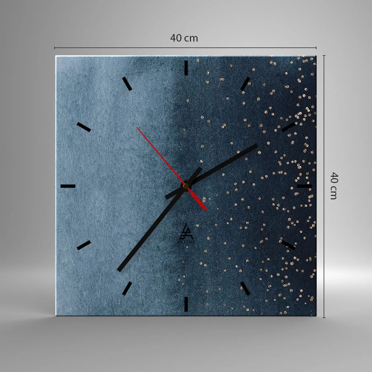 Falióra, Óra - Kompozíció - kék fázisok - 40x40 cm