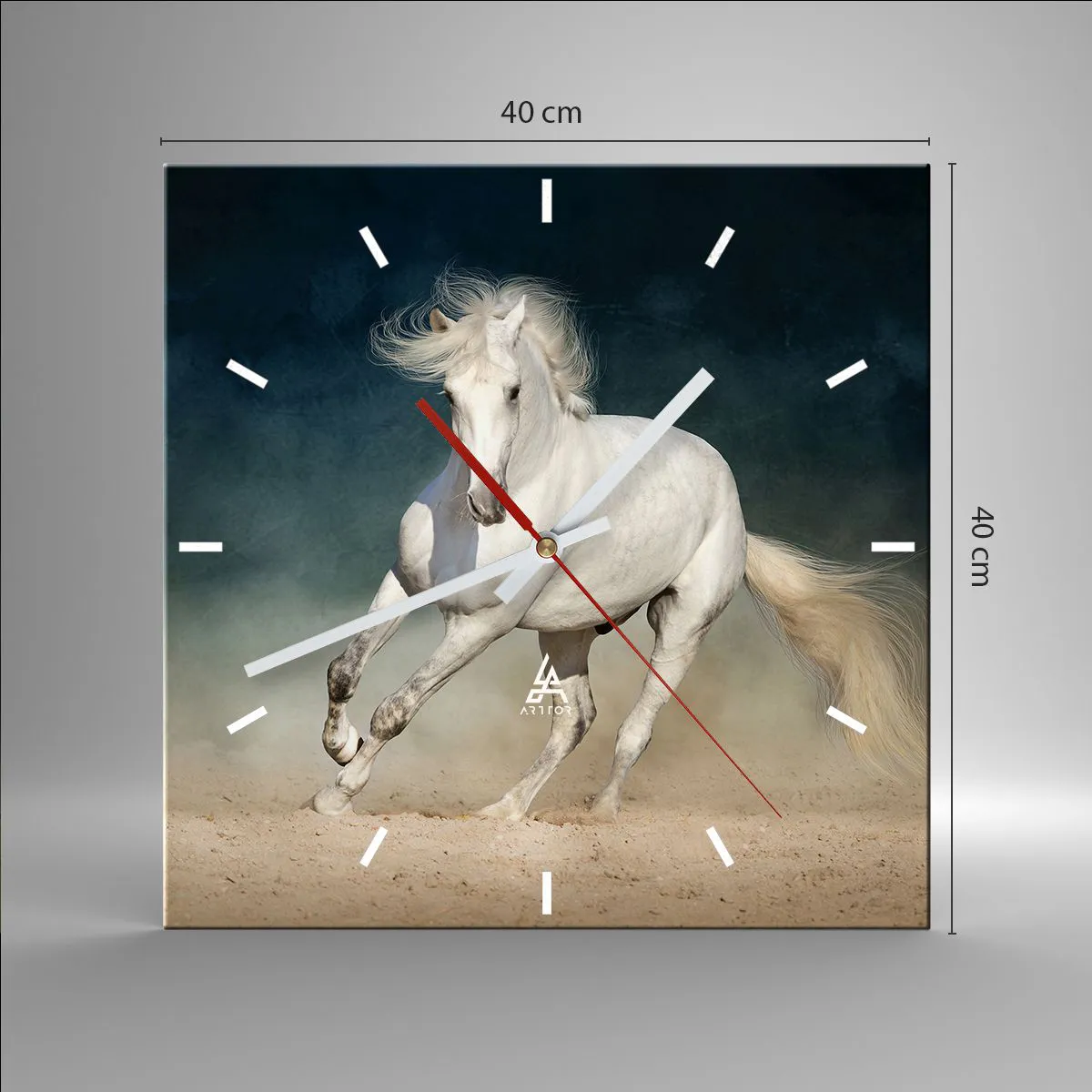 Wanduhr - Glasuhr - Freiheit in ihrem reinen Zustand - 40x40 cm