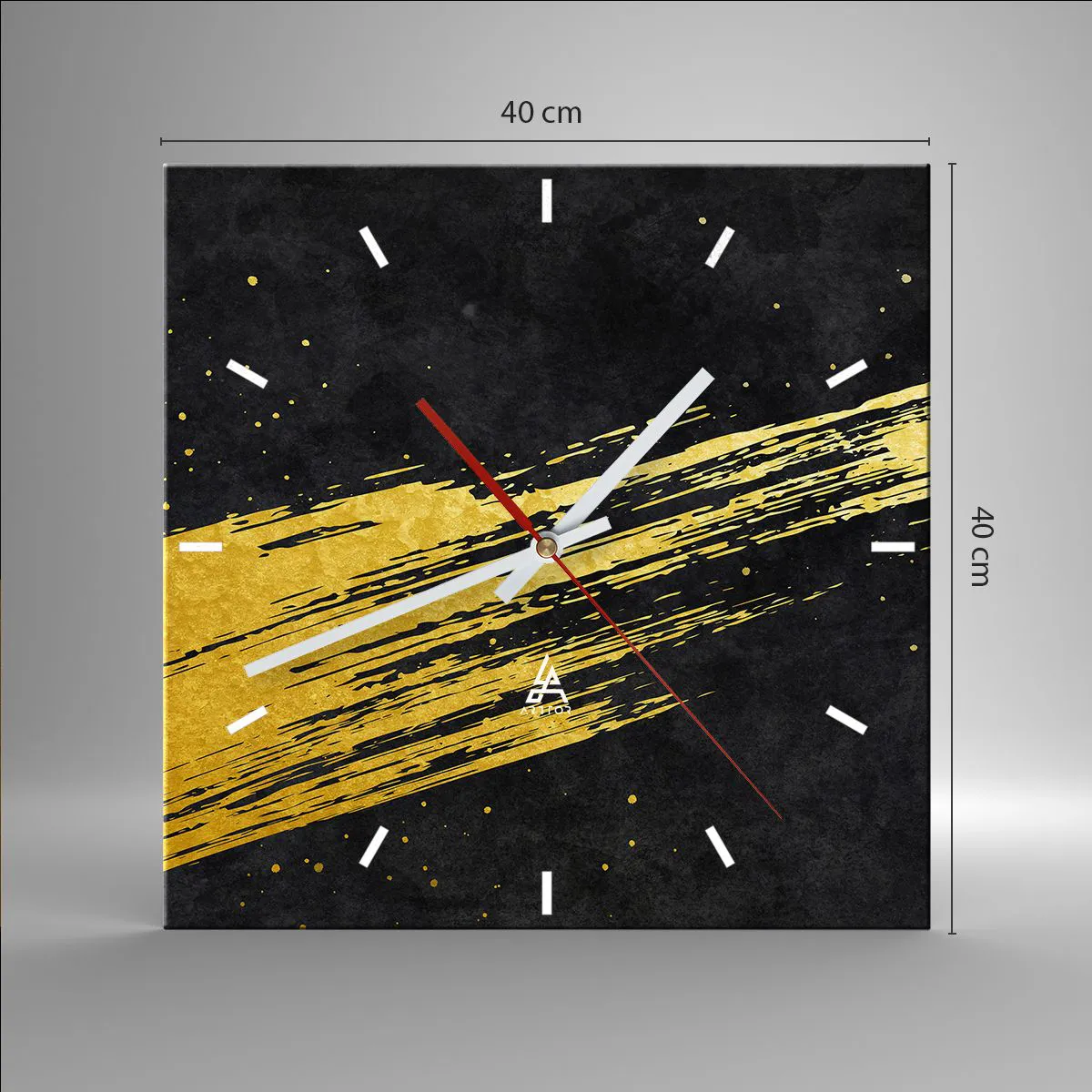 Wanduhr - Glasuhr - Sprung in den Hyperraum - 40x40 cm