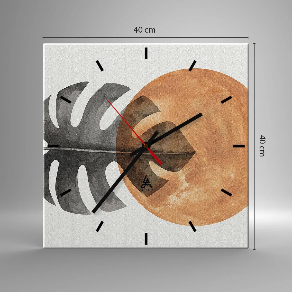 Ceas de perete - Ceas pe sticlă - Doar soarele - 40x40 cm