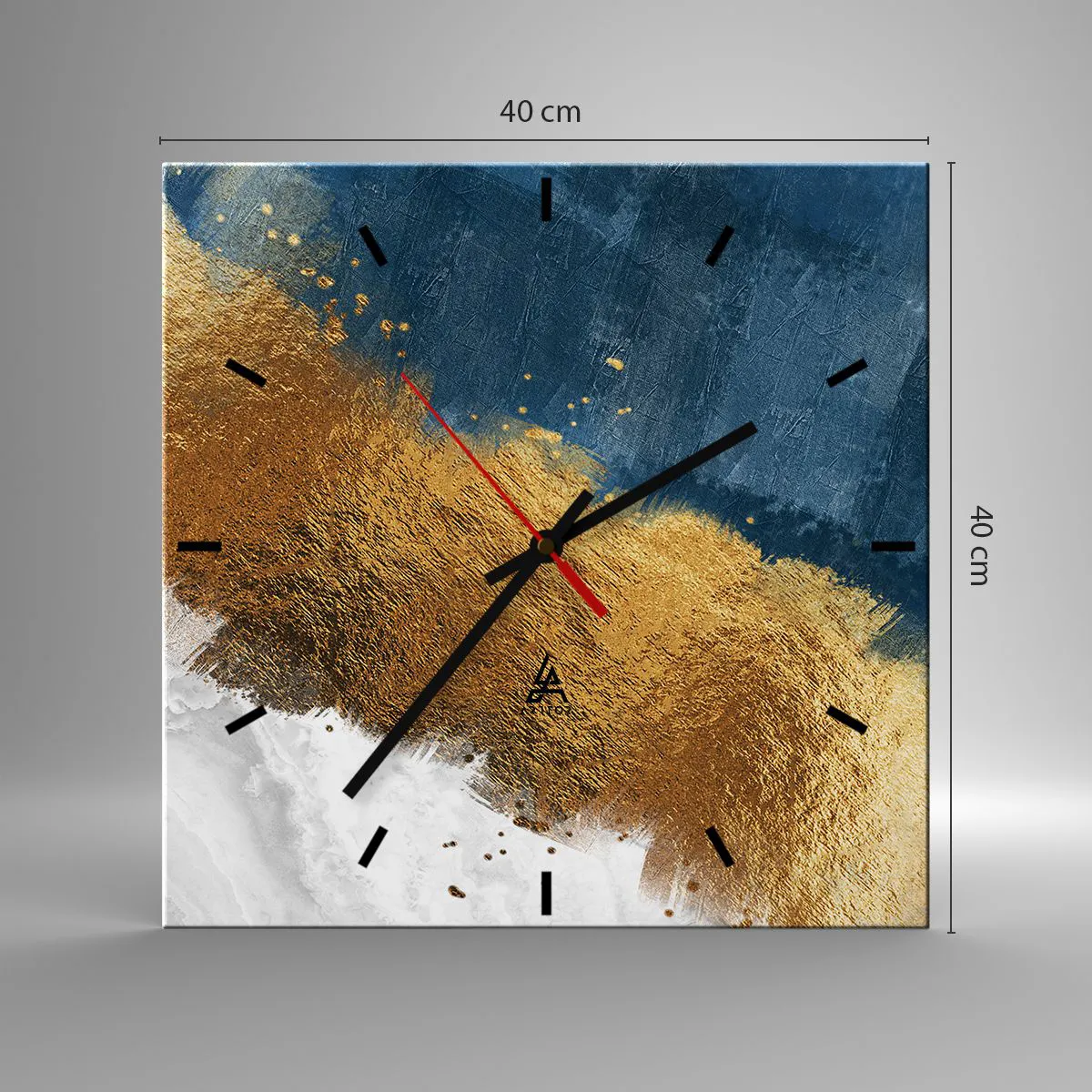 Ceas de perete - Ceas pe sticlă - Culorile verii - 40x40 cm