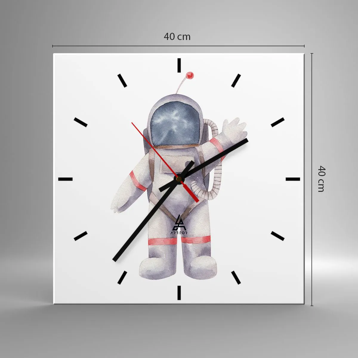 Wanduhr - Glasuhr - Bis dann! - 40x40 cm