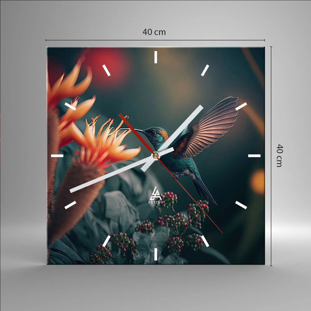 Zegar ścienny - naprawdę barwne życie - 40x40 cm