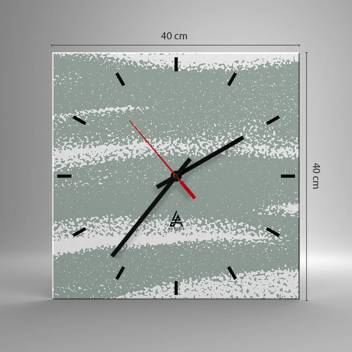 Nástěnné hodiny - Abstrakce v zimním stylu - 40x40 cm