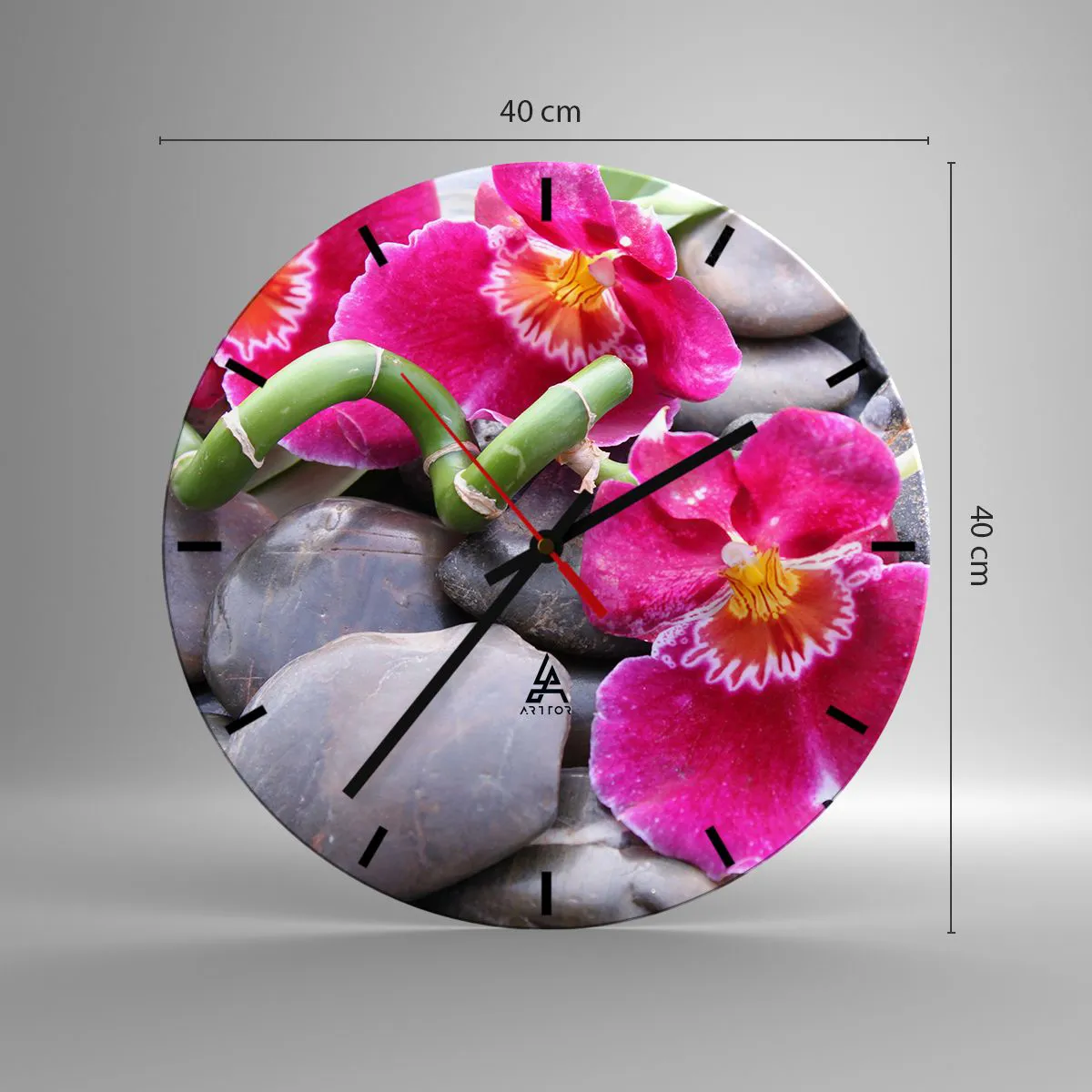 Orologio da parete - Orologio in Vetro - Fresco e calore - 40x40 cm