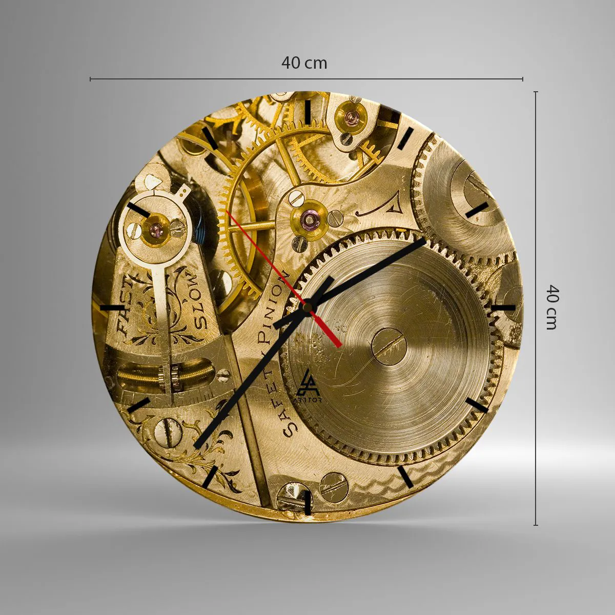 Horloge murale - Pendule murale - Marcher avec son temps - 40x40 cm