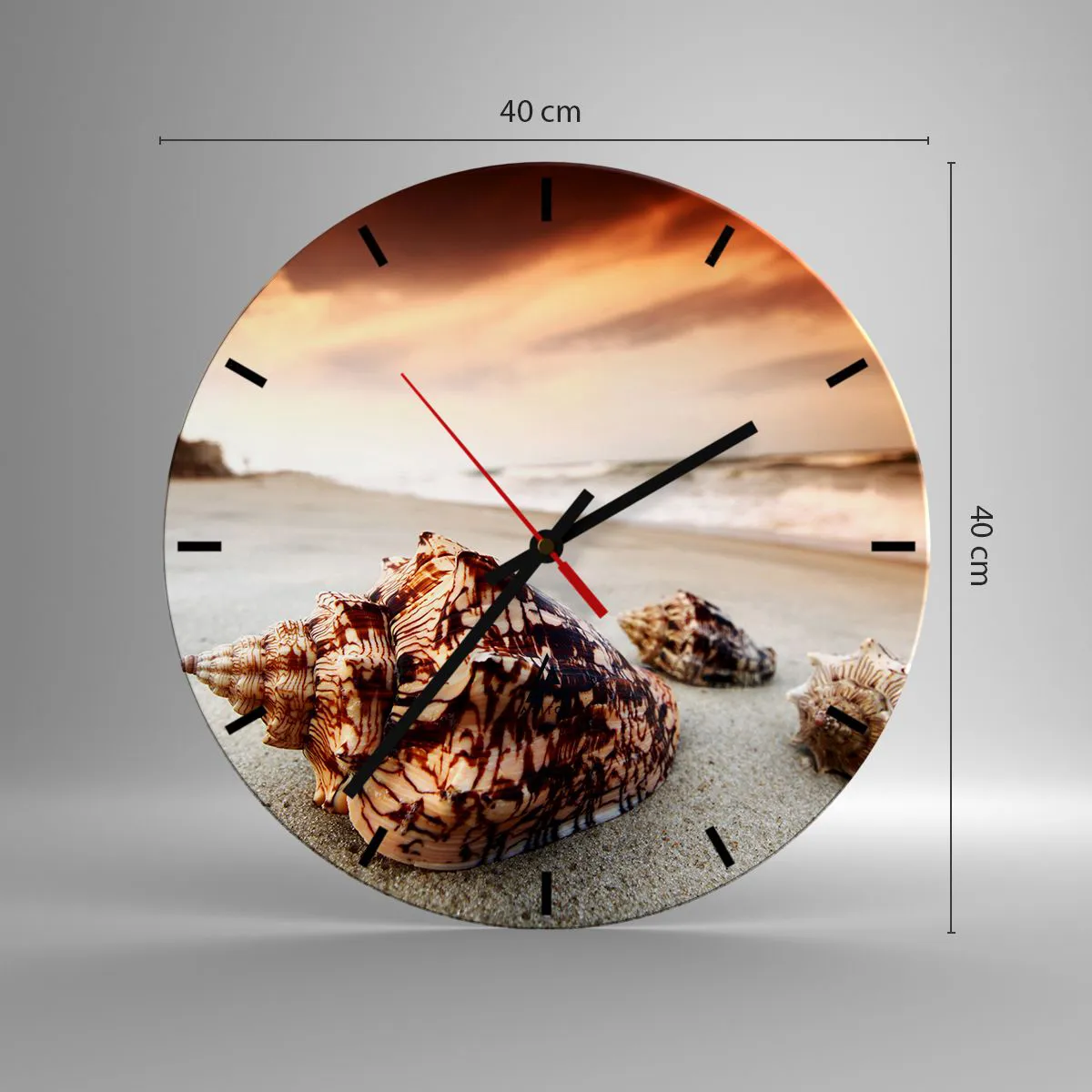 Nástenné hodiny - Vyhnankyne vĺn - 40x40 cm